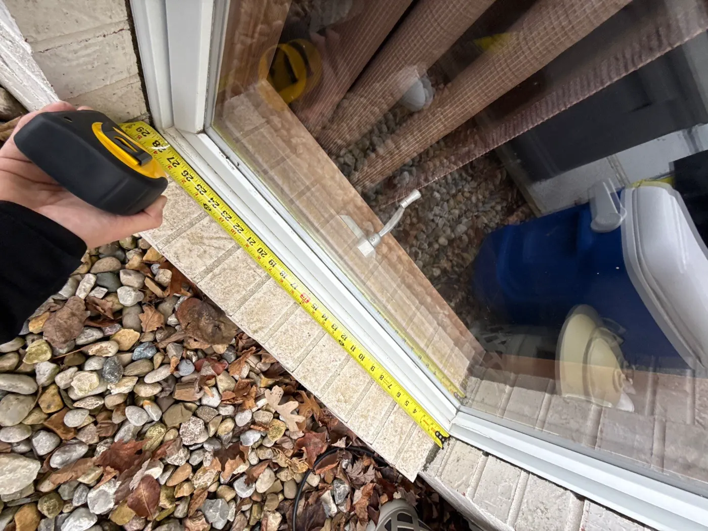 Frame and seal detail on a Spiceland window job